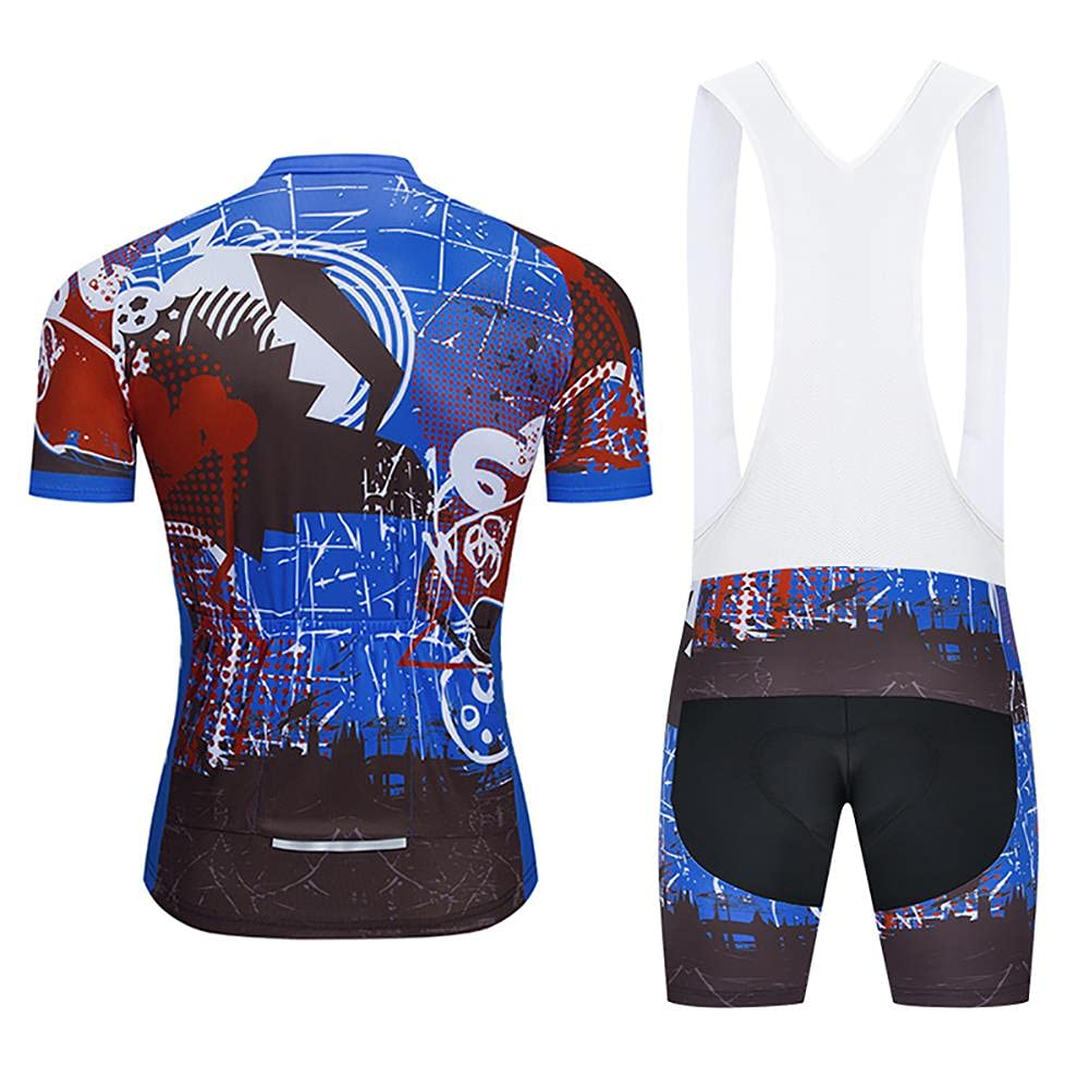 Moxilyn Vêtements De Cyclisme Hommes Complet Maillot Cyclisme +20D Gel Bib Shorts Vtt D'été Ensemble De Vélo