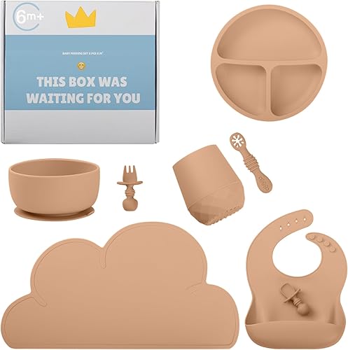 JUEGO DE ALIMENTACIÓN DE SILICONA PARA BEBÉ - SUMINISTROS DE DESETE LED PARA BEBÉ - PLACA DE SILICONA PARA BEBÉ CUCHARAS DE AUTOALIMENTACIÓN PARA