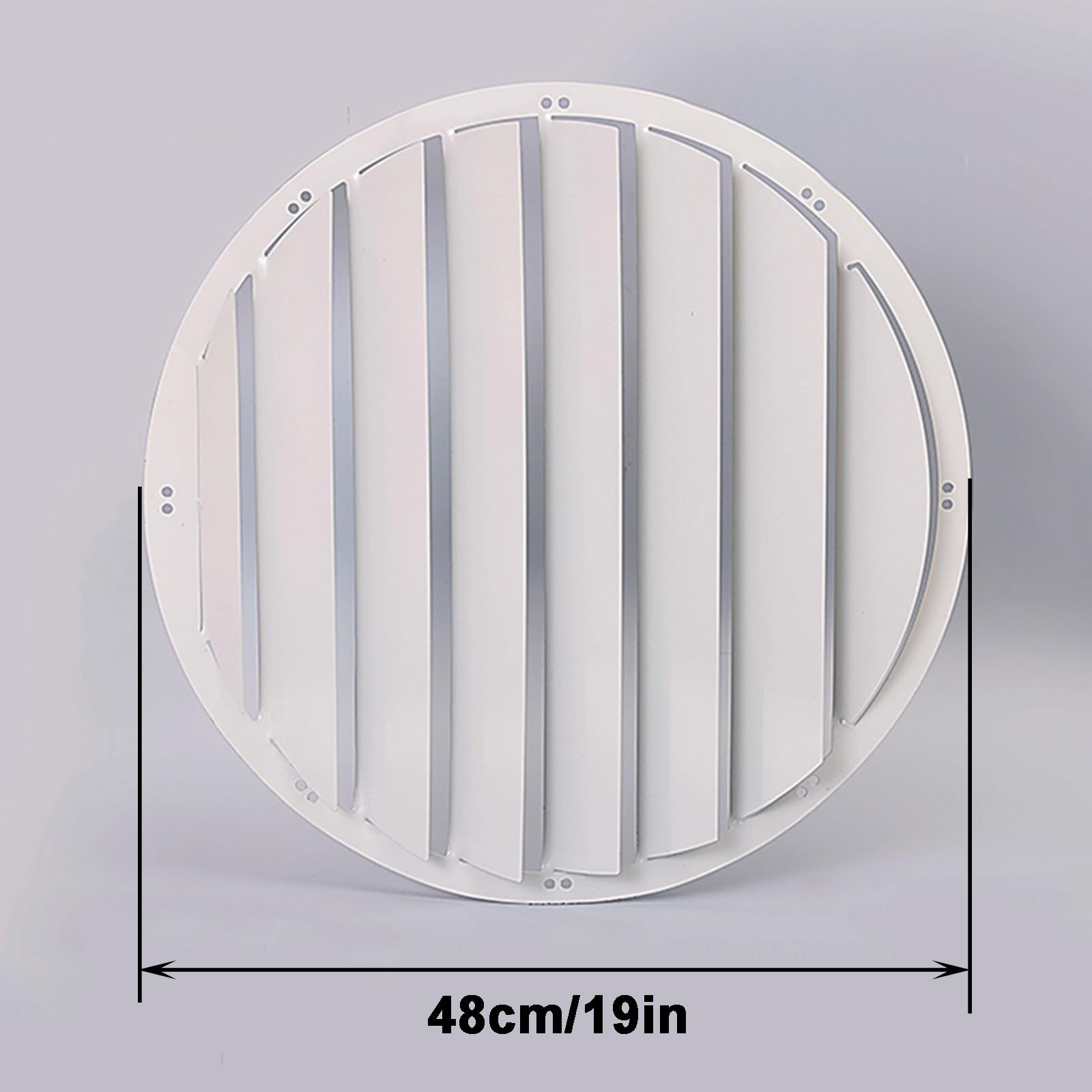 Deflettore Condizionatore Lamiera Zincata, Copri Condizionatore da Esterno, Griglia Protettiva per Pompa di Calore per Compressore(48x48cm/19x19in)