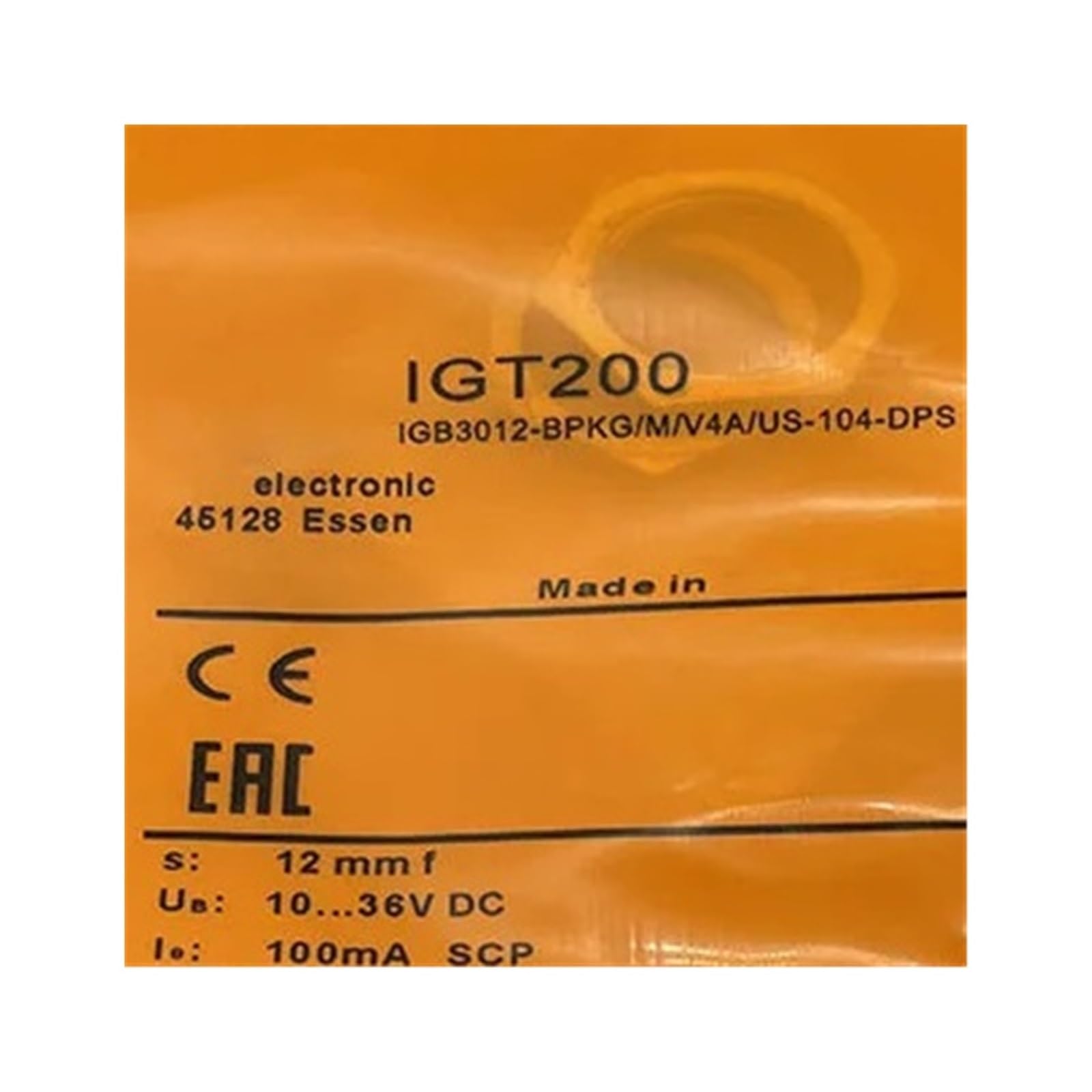 Capteur de proximité IGM206 commutateur inductif pour automation IGM203 IGM207 IGM208