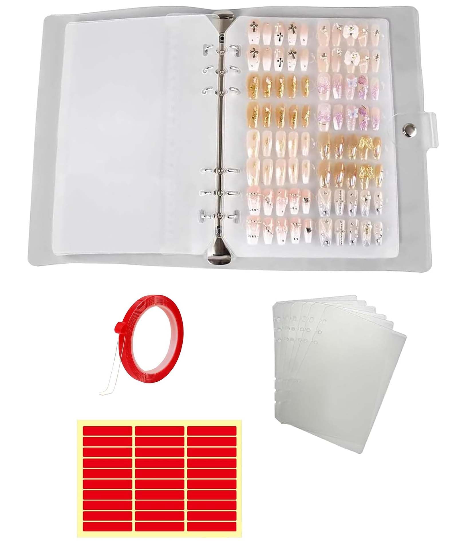Nail Book, Nail Art Display Book with 7 Pages, Professional Nail Storage Solution for Salon Professionals and DIY Enthusiasts, Portable Nail Organization System for Travel and Mobile Services-image-21