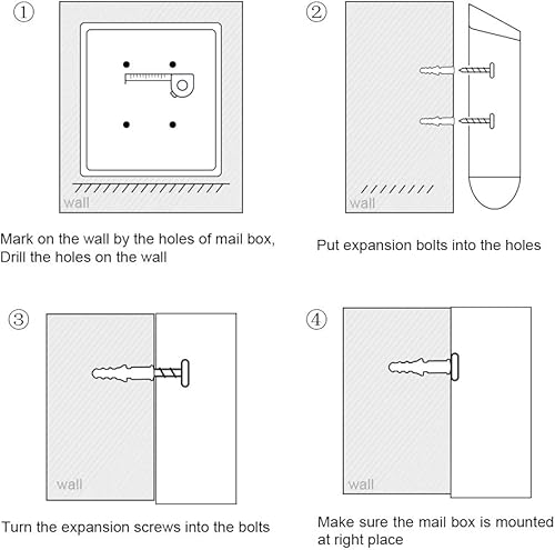 Miniatura 15 de Decaller buzones de metal para montar en la pared con cerradura de llave, buzón grande con compartimento para periódicos, plateado 936 negro