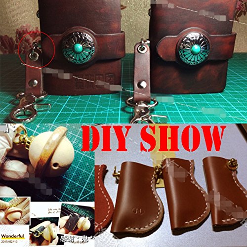 Welliestr 10Pcs Slide D Ring Post Wallet Chain Accessary- Silver Tone #TOP5