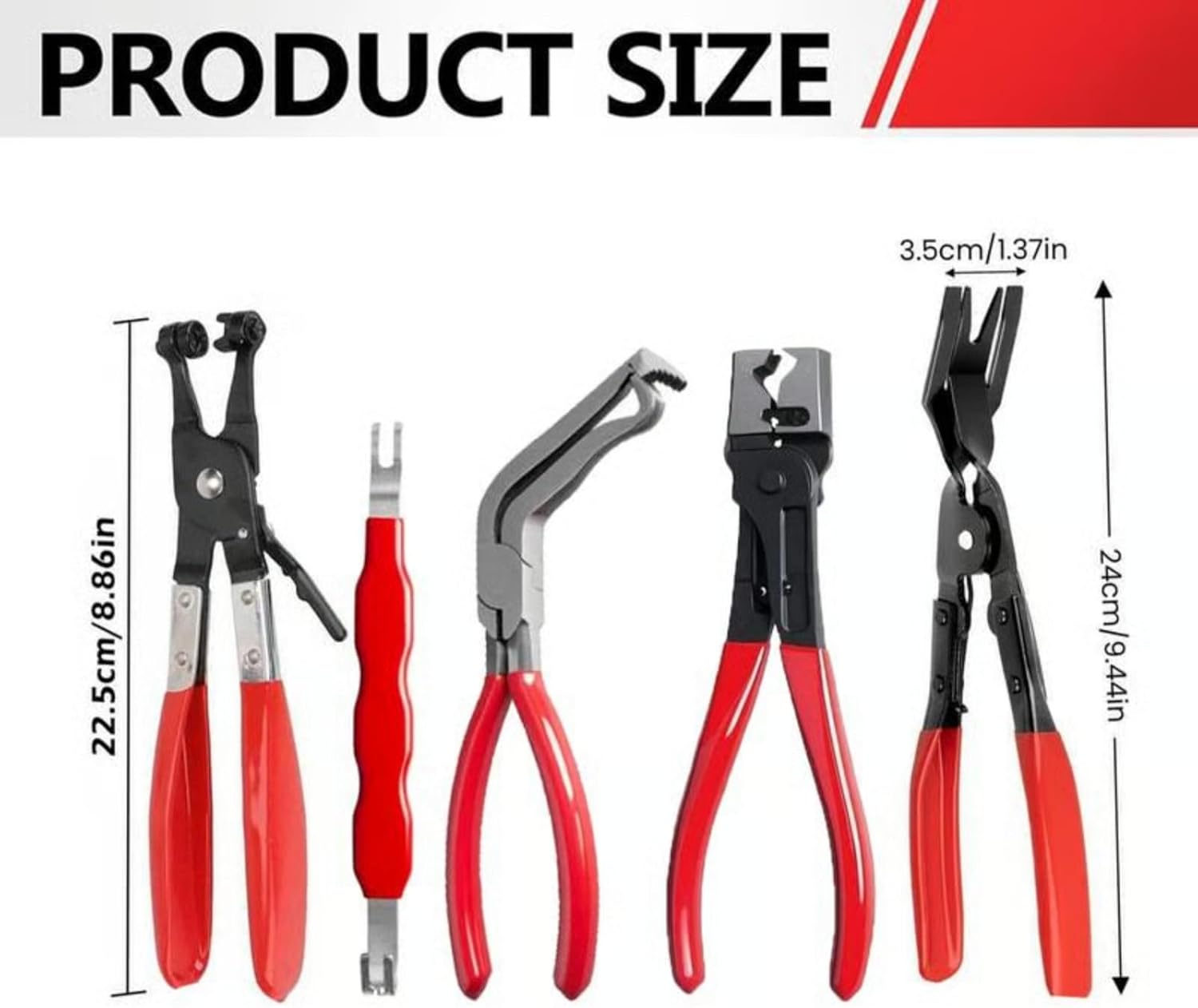 Automotive Electrical Disconnect Pliers Kit, Auto Repair Plier,High-Carbon Steel Connector Separator, Car Trim Clip Removalpliers, Plug Release Tool, Wire Terminal Removal