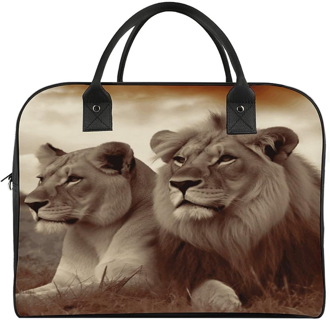 African Lion And Lioness Laptop Bag with Shoulder Strap image 3