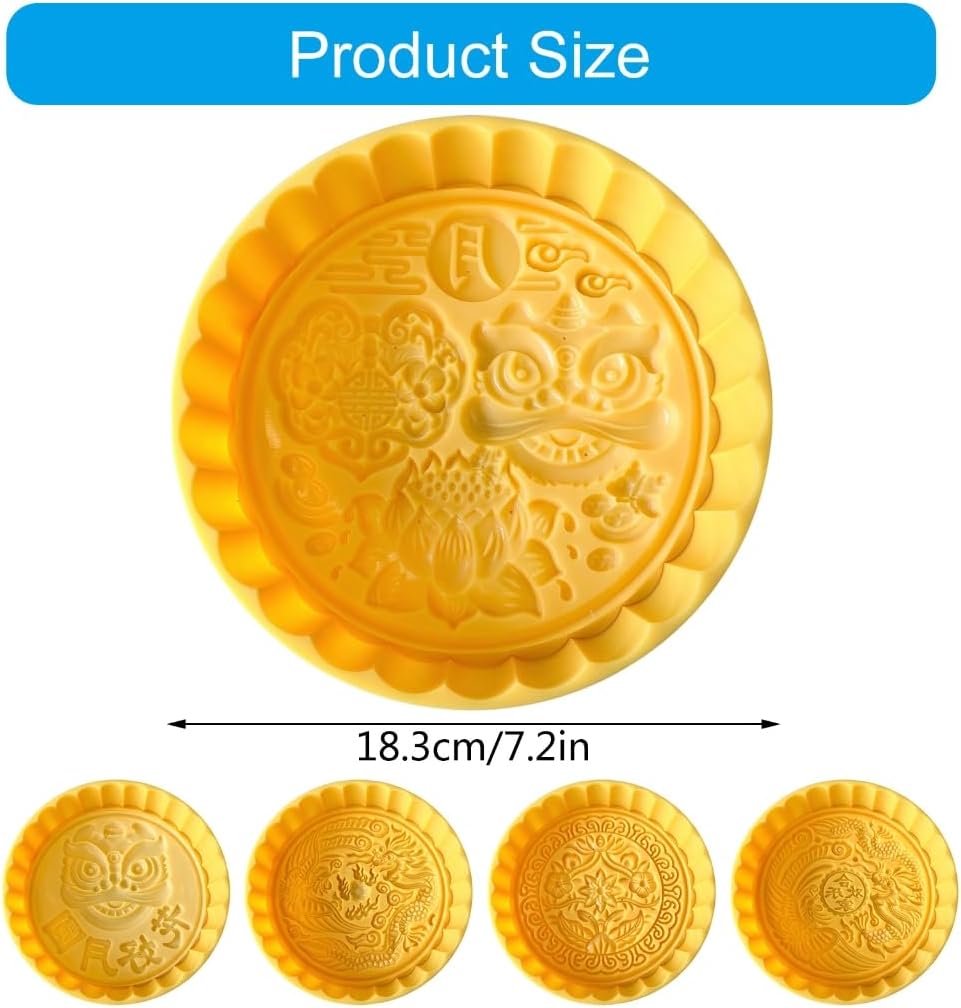 REDYY Adjustable Hand Press Mold Festival Pastries Making Mould Dessert Baking Tool with Changeable Thickness Molds