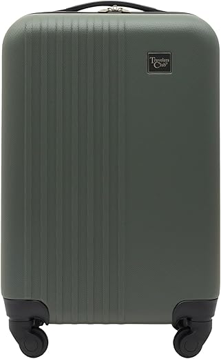 Travelers Club Cosmo Hardside Spinner Luggage, Fern Green, Carry-On 20-Inch