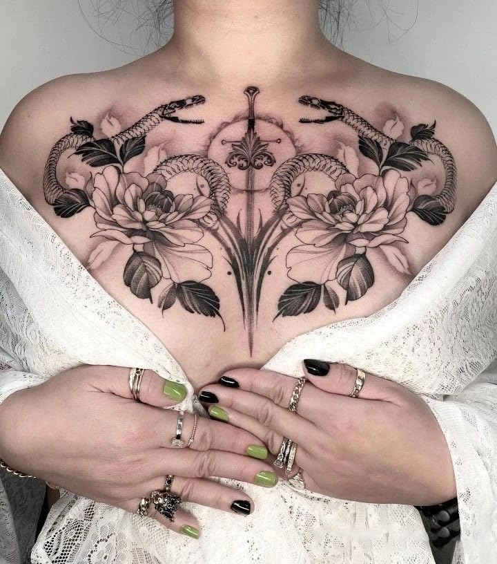 Temporary Floral Tattoos Adults for Women Temporary Neck Long Lasting Temp Realistic Fake Unique Tattoo Mandala Body flowers Sticker Women Real Looking Fake Tatoos (Temporary Tattoos Sticker 37)