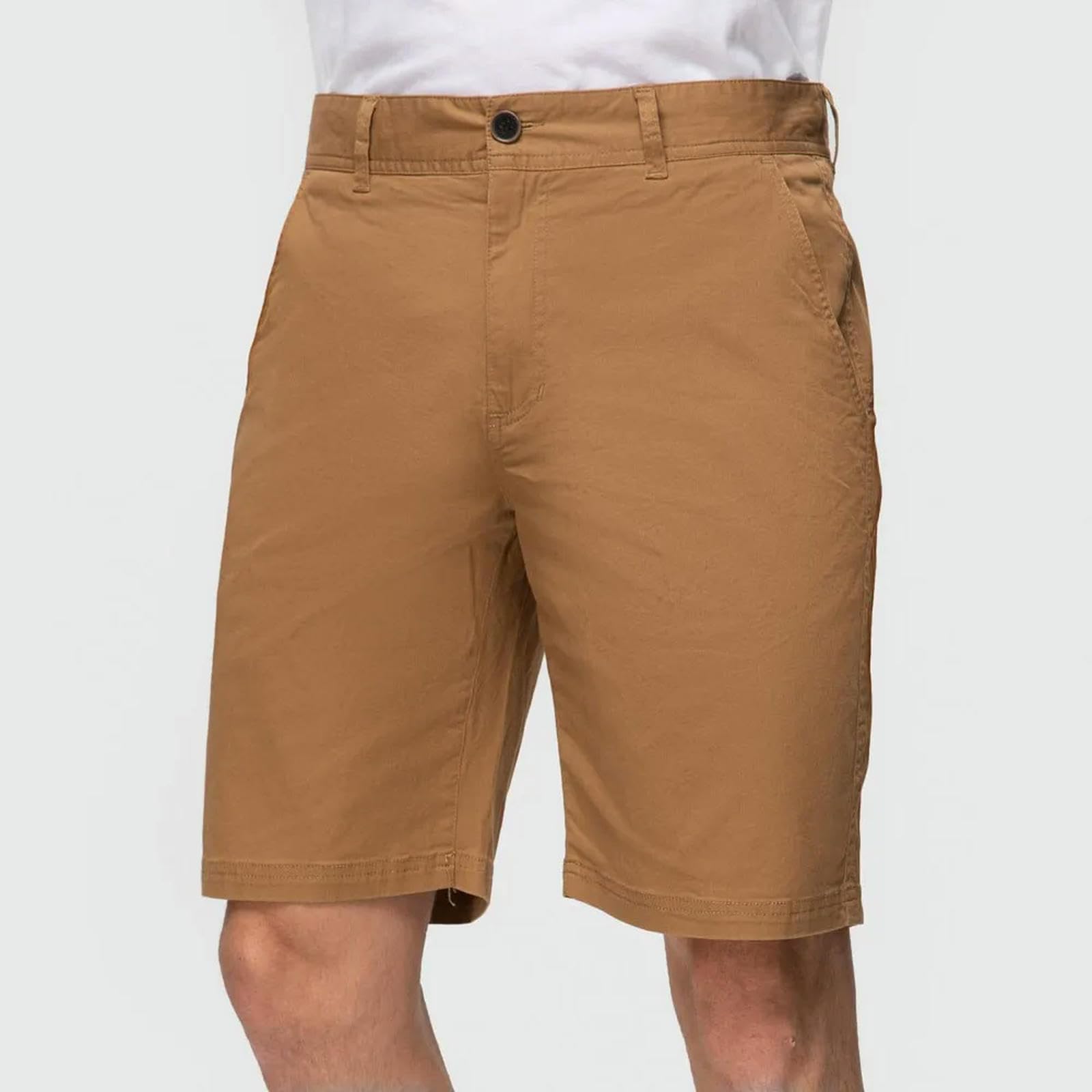 Męskie szorty męskie bawełniane szorty jednolite slim fit 18 cm wygodne rozciągliwe krótkie spodenki do pracy w golfa