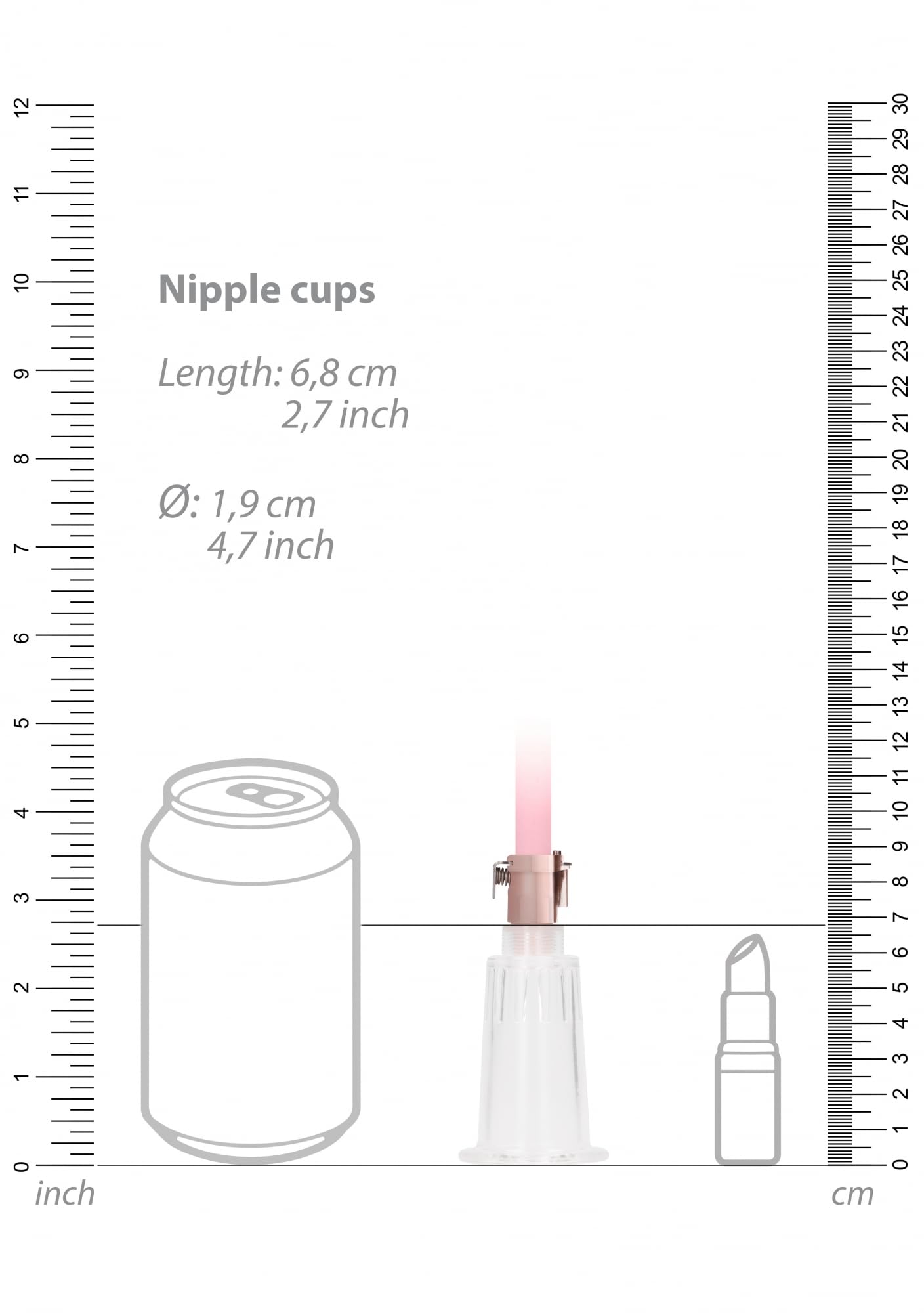Shots Pumped Clitoral & Nipple Pump Set Medium Rose Gold