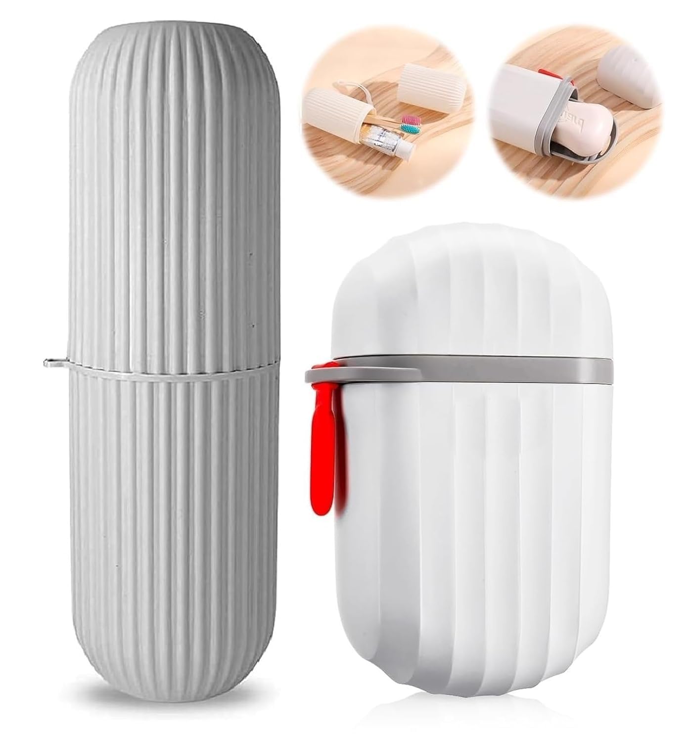 SARVANGAH Portable Capsule Shaped Toothbrush Holder & Soap Holder Case Cover COMBO for Travel, Home, Outdoor - Multicolor (2 Soap Box - 1 Toothbrush Case) (B0D92CJTTV) Amazon Price History, Amazon Price Tracker