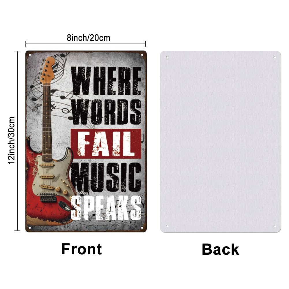 MusicianMetal Targa In Latta Vintage 20x30 Cm - Poster Metallo Retro Per Parete, Decorazione Da Bar, Garage, Casa, Leggero E Forato - 2