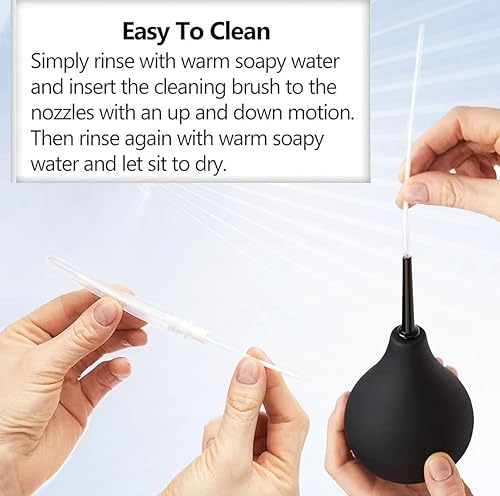 Miniatura 8 de Kit de 9 bombillas de enema para hombres y mujeres, manguera de silicona de 19 pulgadas, boquilla de enema, tubo de colon, ducha vaginal anal, bomba