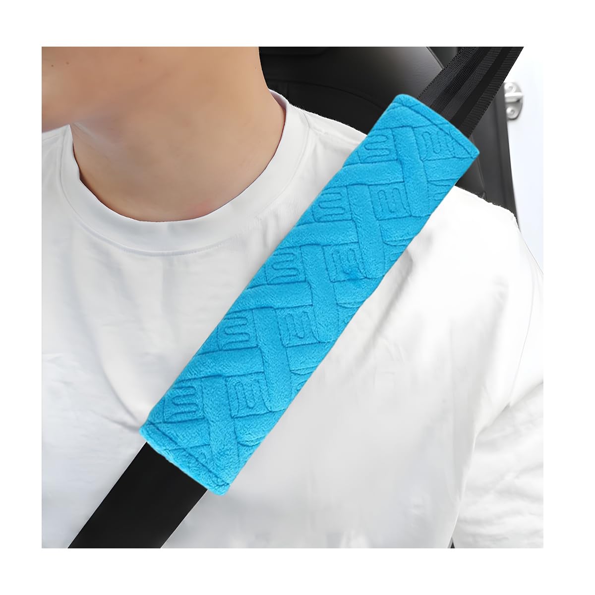 Yourkar 4 PCS Car Seat Belt Pad Cover, Comfort Soft Seatbelt Strap Cover to Protect You Neck & Shoulder, Safety Belt Harness Pad for A More