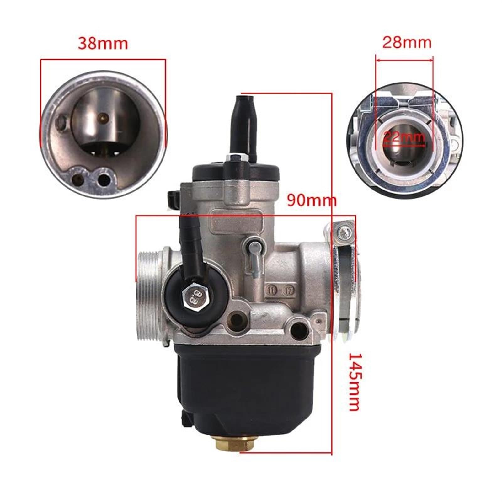 Carburatore Racing 20mm 22mm Per Dellorto PHBL 20AS/22AS 2T(A) R2706/R2707 Per Le Motociclette A 2 Tempi Biland 250 Tiger Cub
