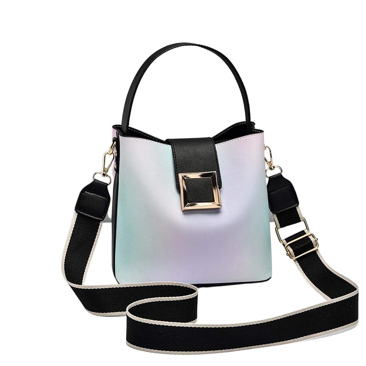 Newphoria P55 Women Girls Sling PU Leather Shoulder Hand Bag Purse with Chain Straps (P55-BLACK) (B0CLRW1DT8) Amazon Price History, Amazon Price Tracker