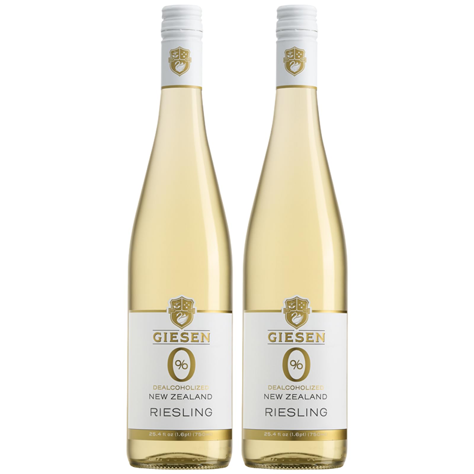 Giesen Non-Alcoholic Riesling - Premium Dealcoholized White Wine from New Zealand | 2 PACK