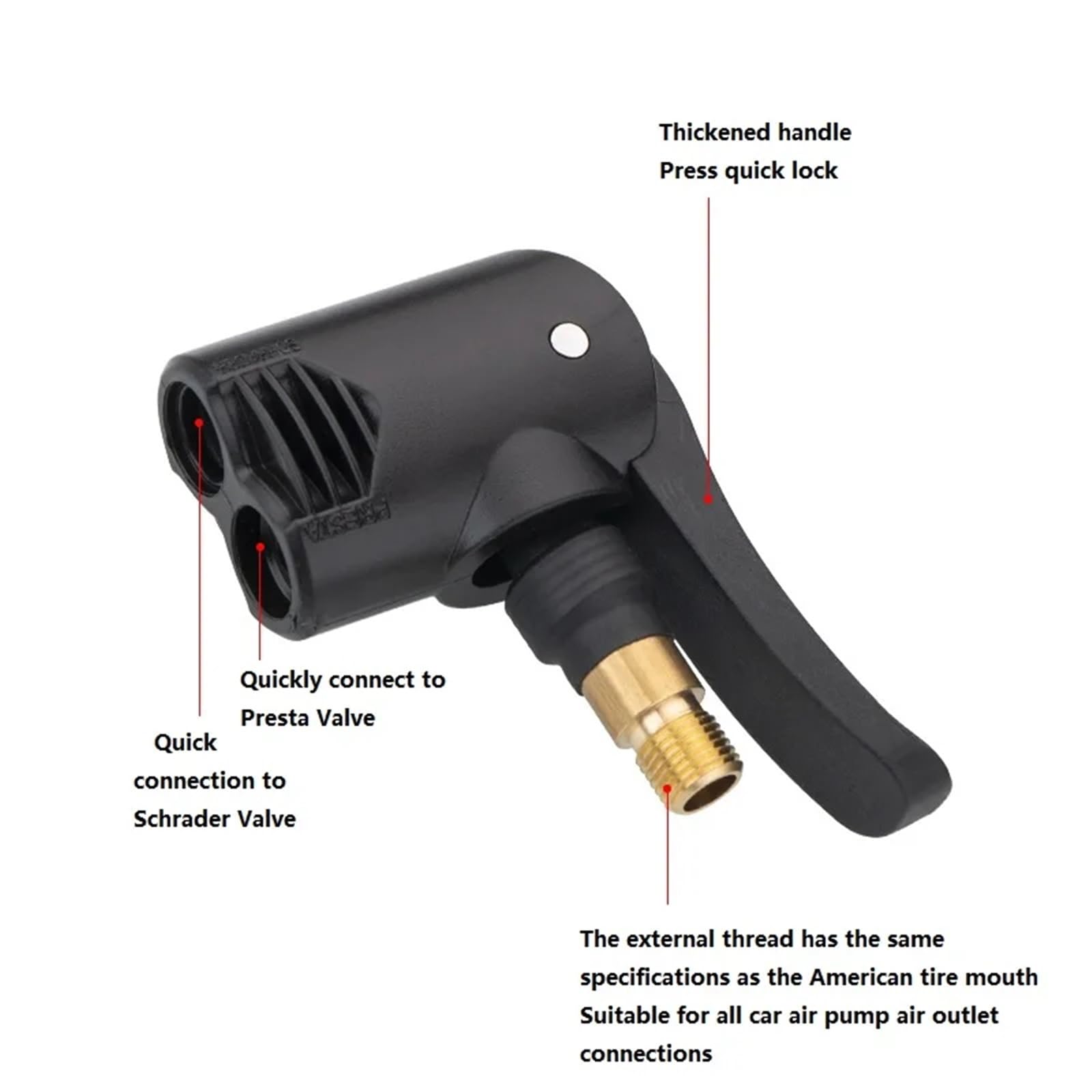 15 Stück Fahrradpumpendüse Schlauchadapter Doppelkopf Pumpteile für schnelles Reifenaufpumpen (entleerbar)