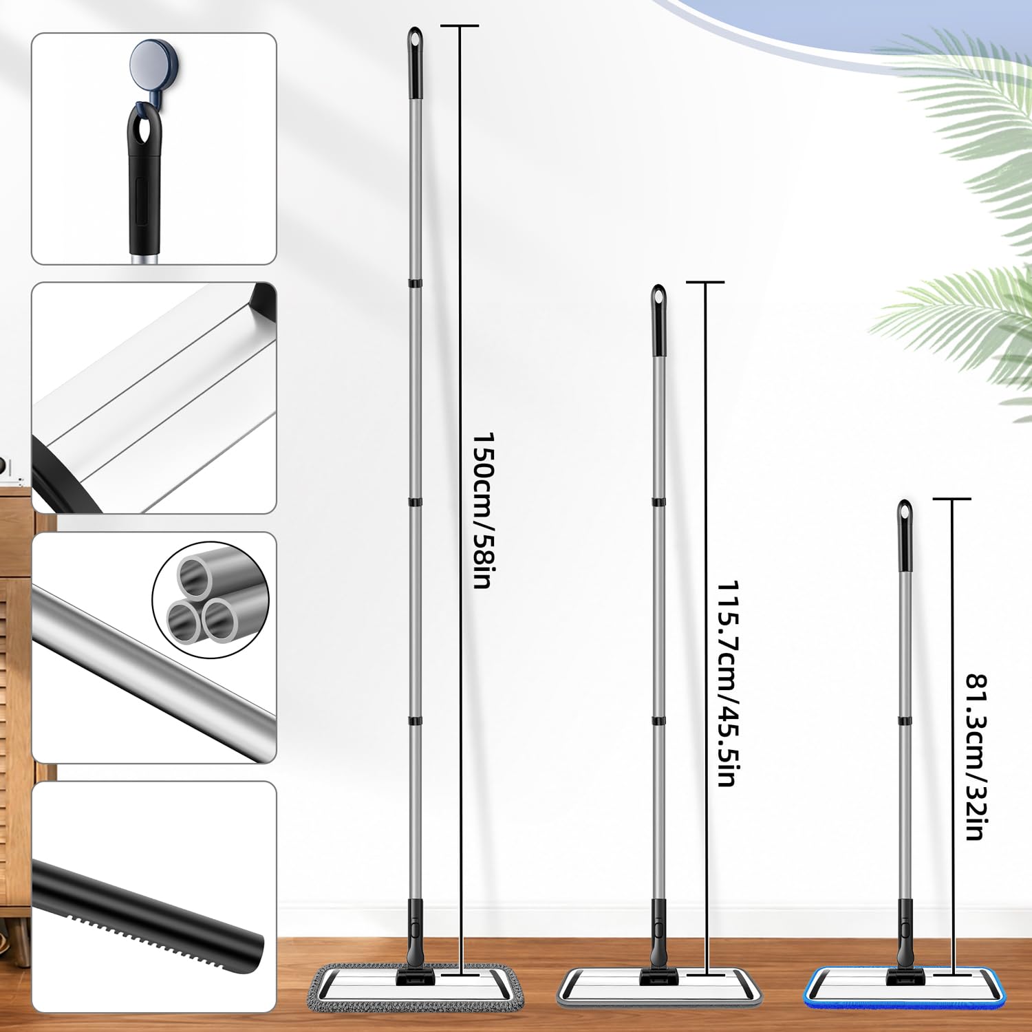 Microfiber Mop for Floor Cleaning:Flat Mop for Hardwood Laminate Tile Vinyl - Image 4