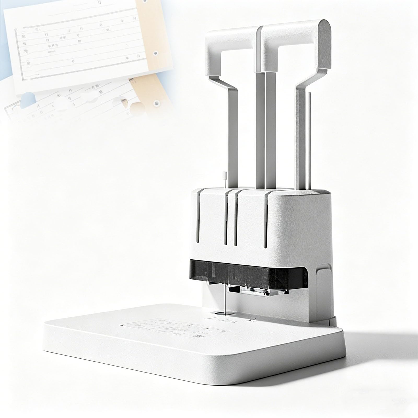 LTzygmion Electric Bookbinding Machine, Document Binding Machine with 110-Riveting Tube, 40mm Binding Thickness, Drilling Diameter 5.2mm, for Accounting, Office, Presentations