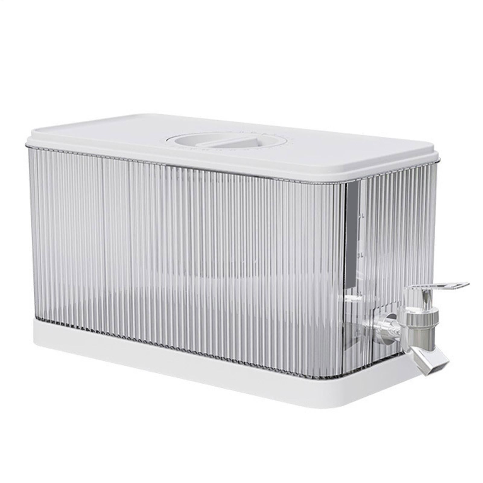 Distributeur d'eau pour réfrigérateur – Distributeur de boissons, récipient en verre | 4,5 L de grande capacité avec robinet, support surélevé, design à chargement par le bas, boissons froides, jus