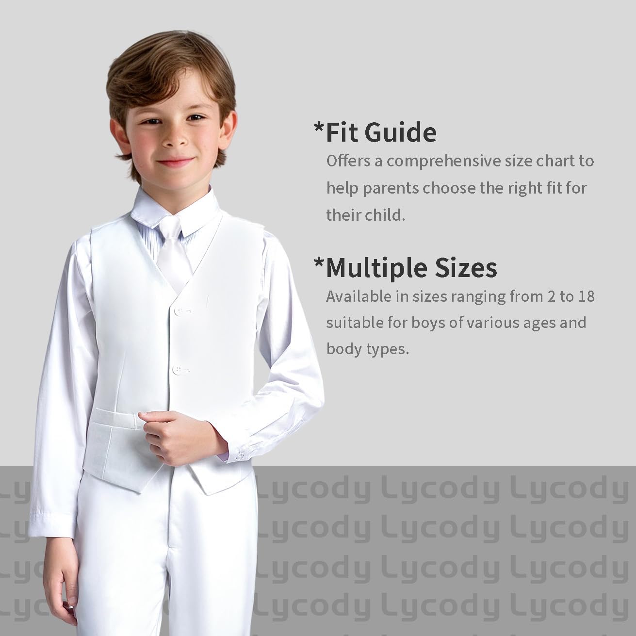 Boys Vest Set Formal Dress Suits Wedding Outfit Dresswear