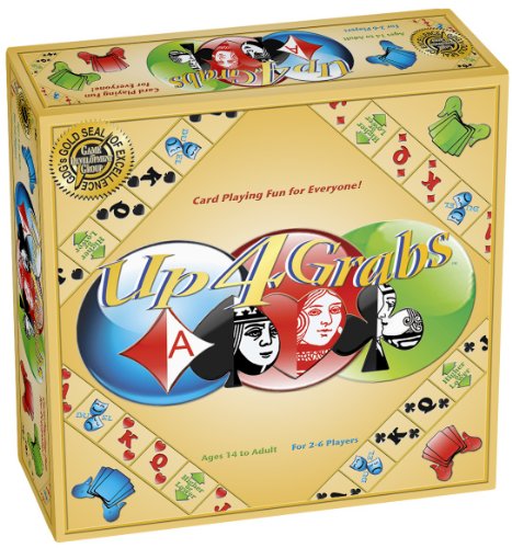 Up 4 Grabs, A Card Playing Board Game That Combines All The Fun Of Playing Cards With The Excitement Of A Board Game. Classic Party & Game Night Fun For Adults And Family. Ages 15+ #TOP8