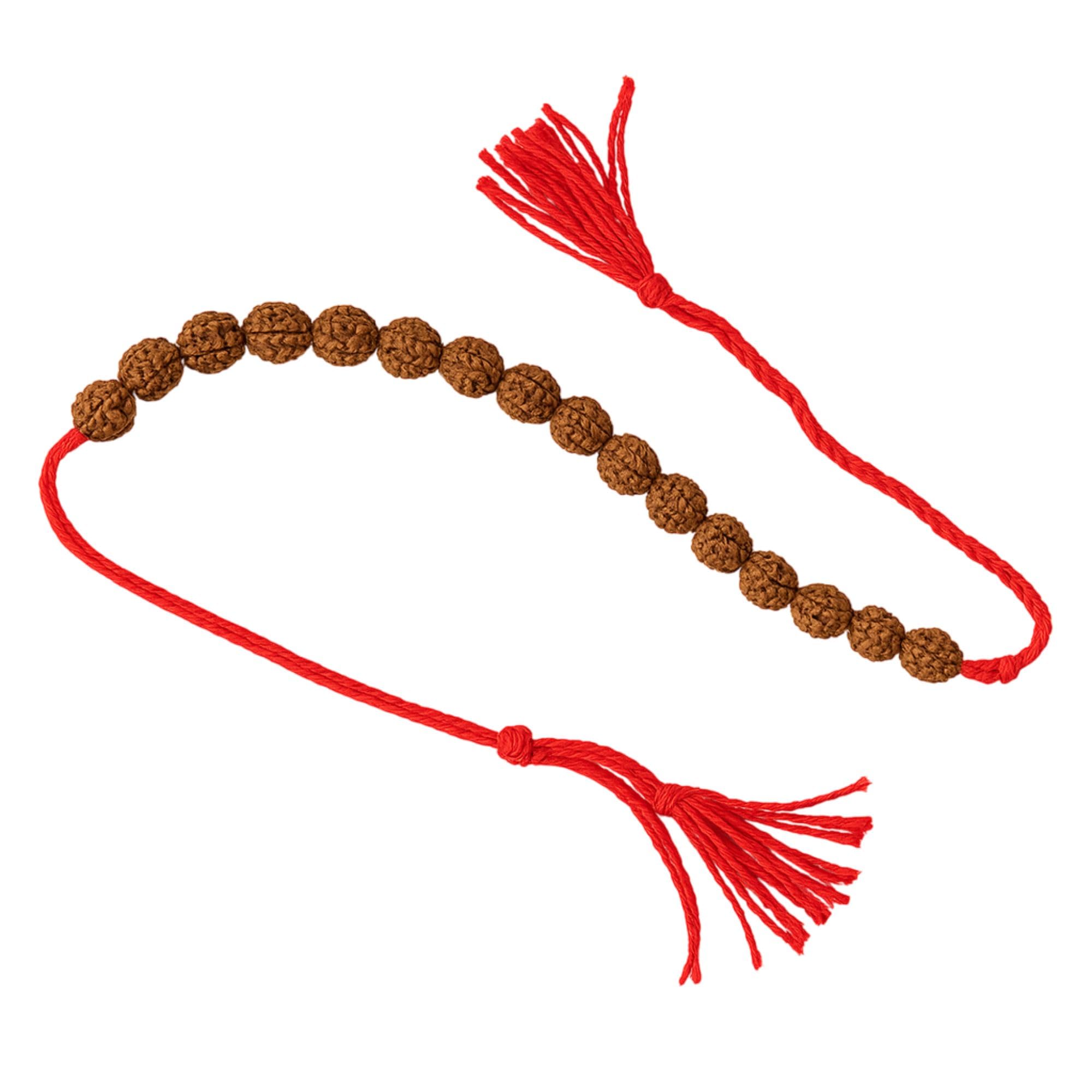 RDK SON'S Rudraksha Japa Counter 20 Beads Mala with Tassel, Counter for Beads Chanting |Prayer | Yoga | Meditation Bracelet |Japa Krishna Mala | Wrist Rosary (Counter Special) (Rudraksha)-image-12