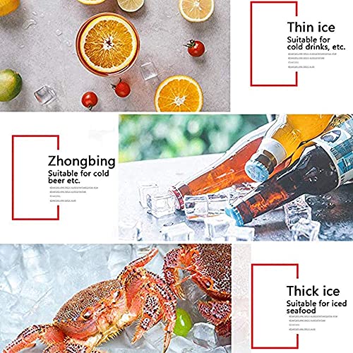 Máquina fabricadora de hielo: cubos listos en 8 minutos, produce 10 kg en 24 horas, portátil y compacta para mostrador, bar o hogar miniatura 7