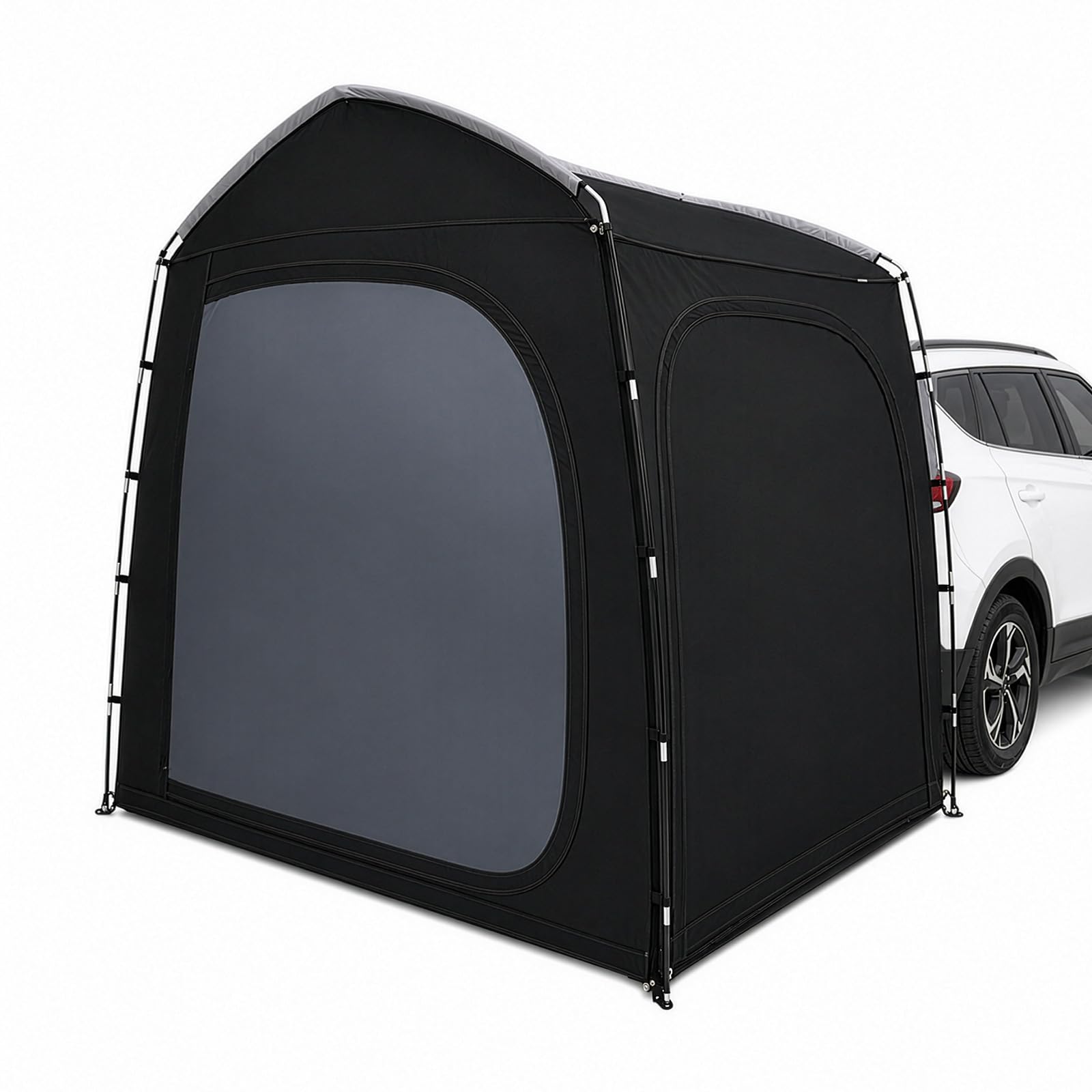 Outdoor Car Rear Camping Tent – Waterproof PU4000 210D Black Coated Oxford Cloth – Universal Model Cars, 2.4 x 2.1m, Fits 3-4 People, Perfect for Outdoor Camping
