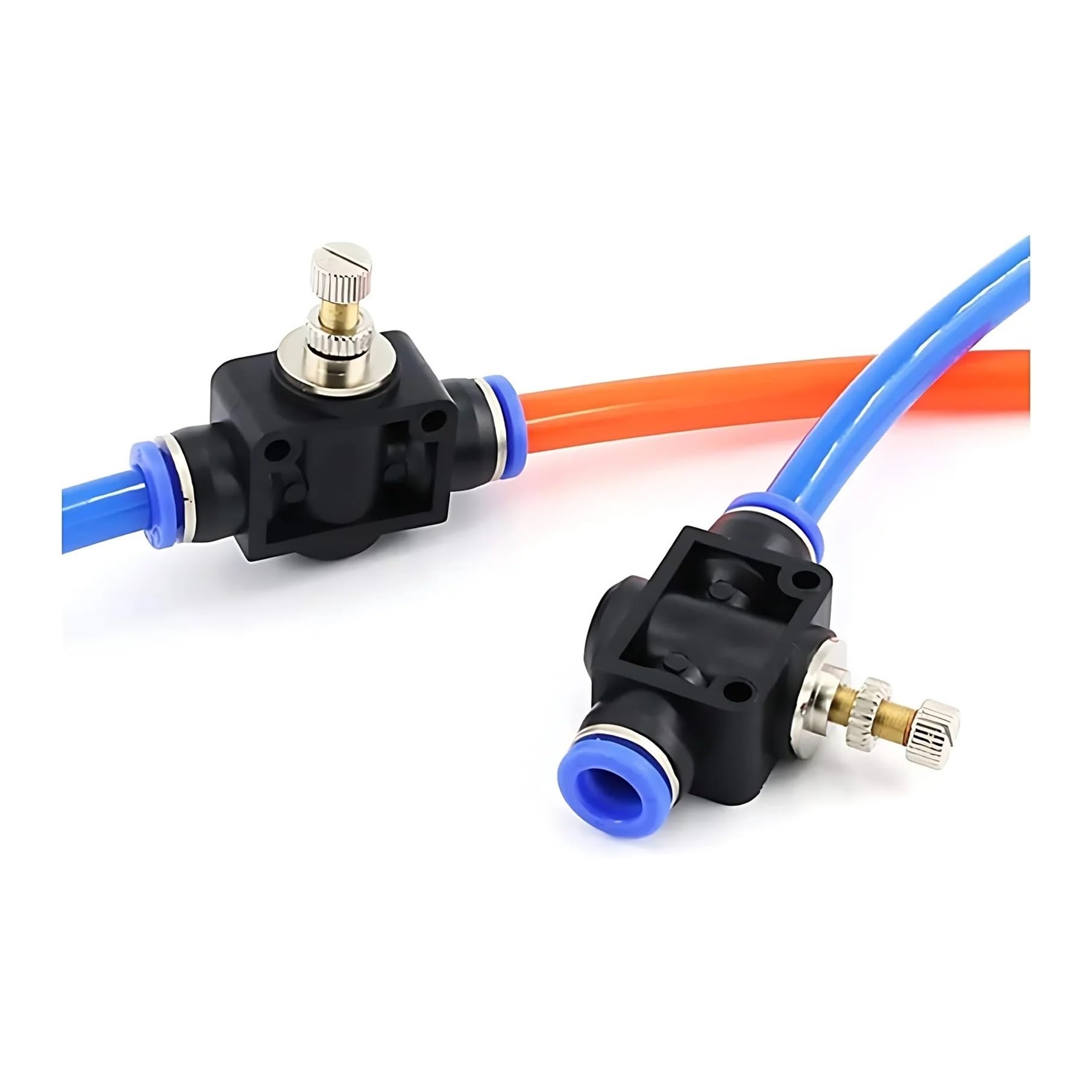 MXXDMOPD 20/50/100 PCS Throttle Valve 4mm 6mm 8mm 10mm 12mm Air Flow Control Pipe Hose Pneumatic Manual Push