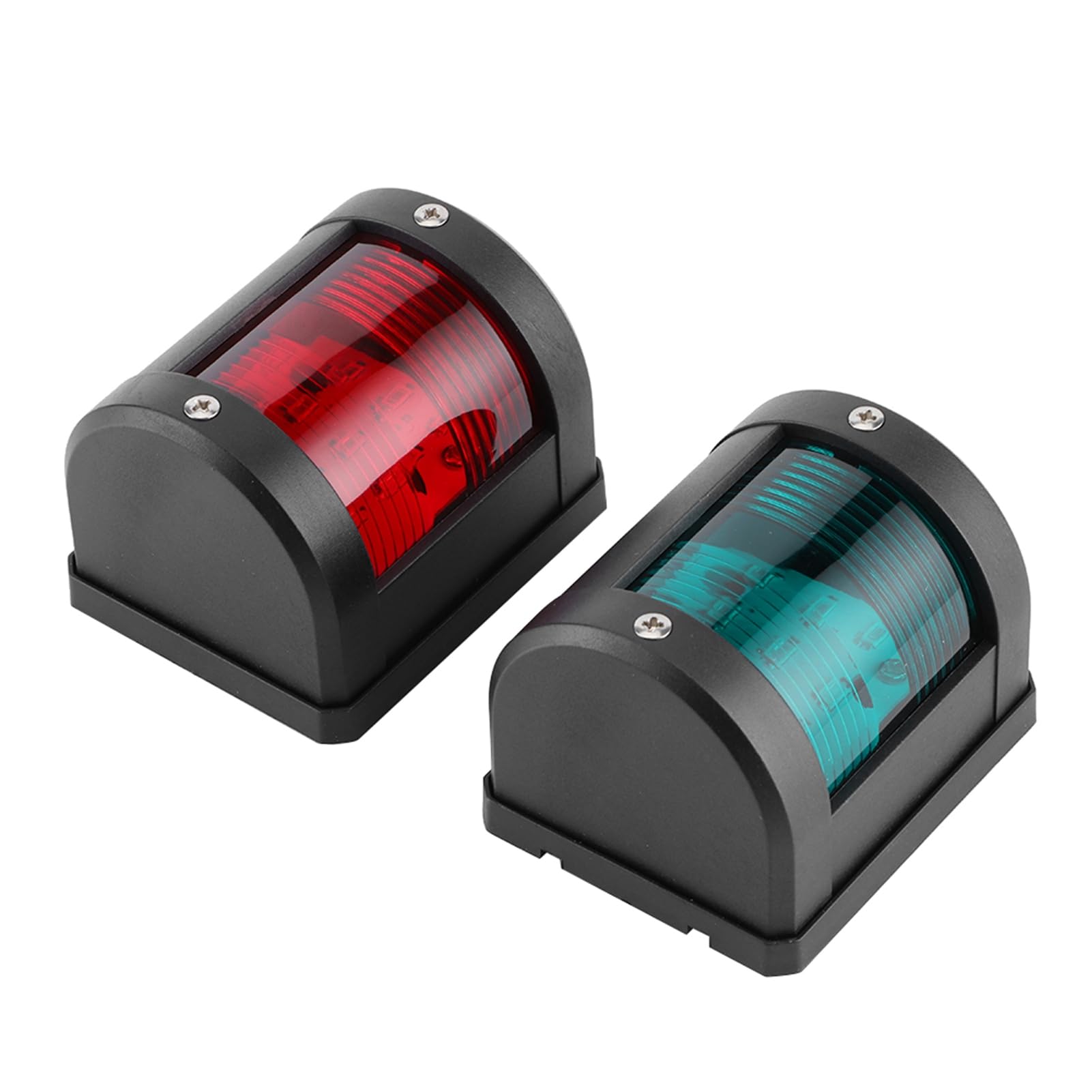 Qiilu Luci di Navigazione per Barche imbarcazioni Coppia di luci di segnalazione di navigazione luci di segnalazione impermeabili 12V IP66 verde rosso per yacht per imbarcazioni marittime