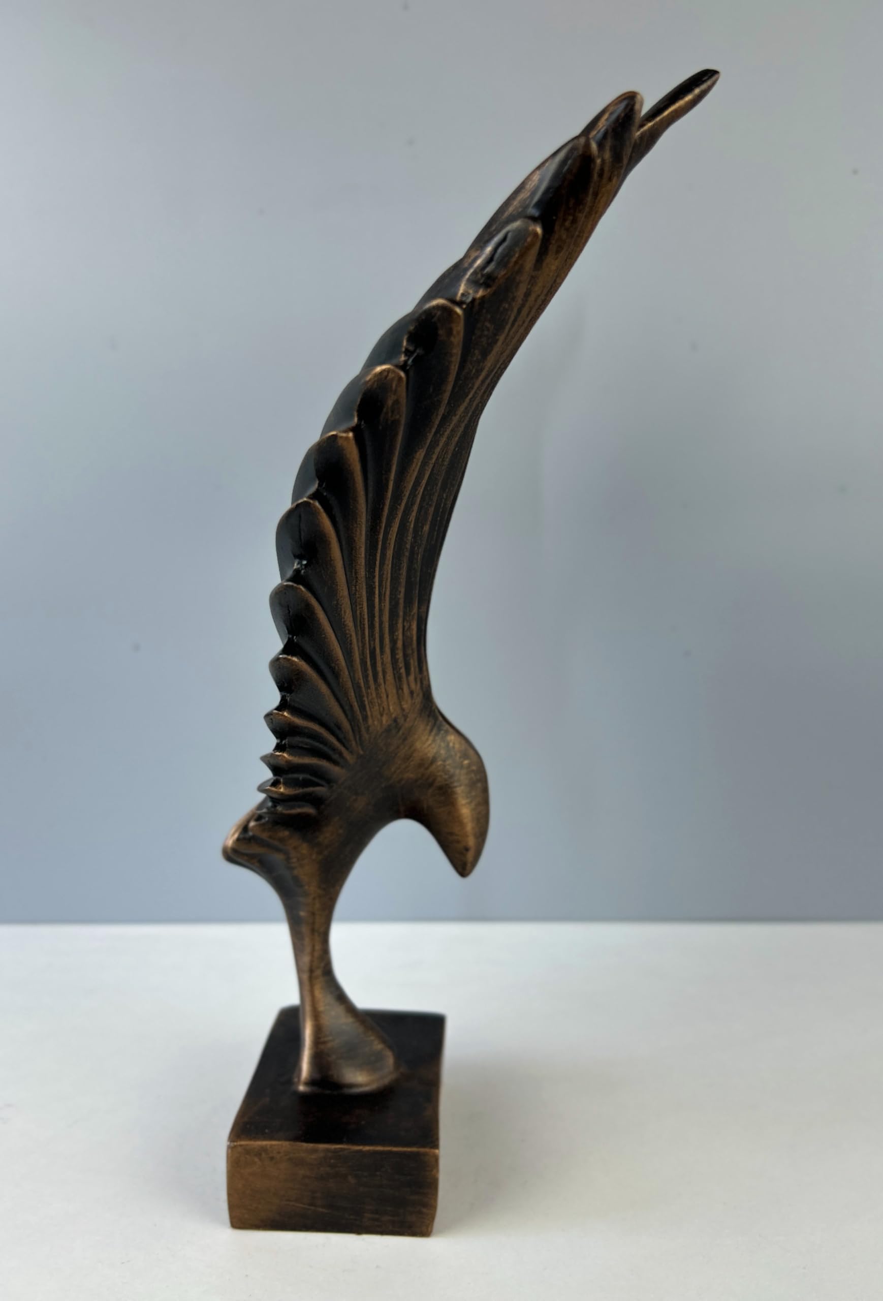 Estatua de fénix, 31 cm, arte de escultura, decoración de estatua (bronce)