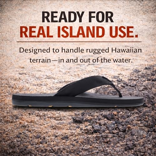 Image of Scott Hawaii Makaha Flip Flop Black | Custom Molded Outsole with Arch Support | Podiatrist Recommended