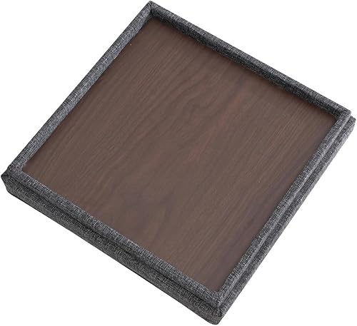 Miniatura 7 de Ornavo Home Taburete otomano de almacenamiento cuadrado de lino plegable con cubo copetudo, reposapiésasiento con tapa de mesa, mesa de café otomana