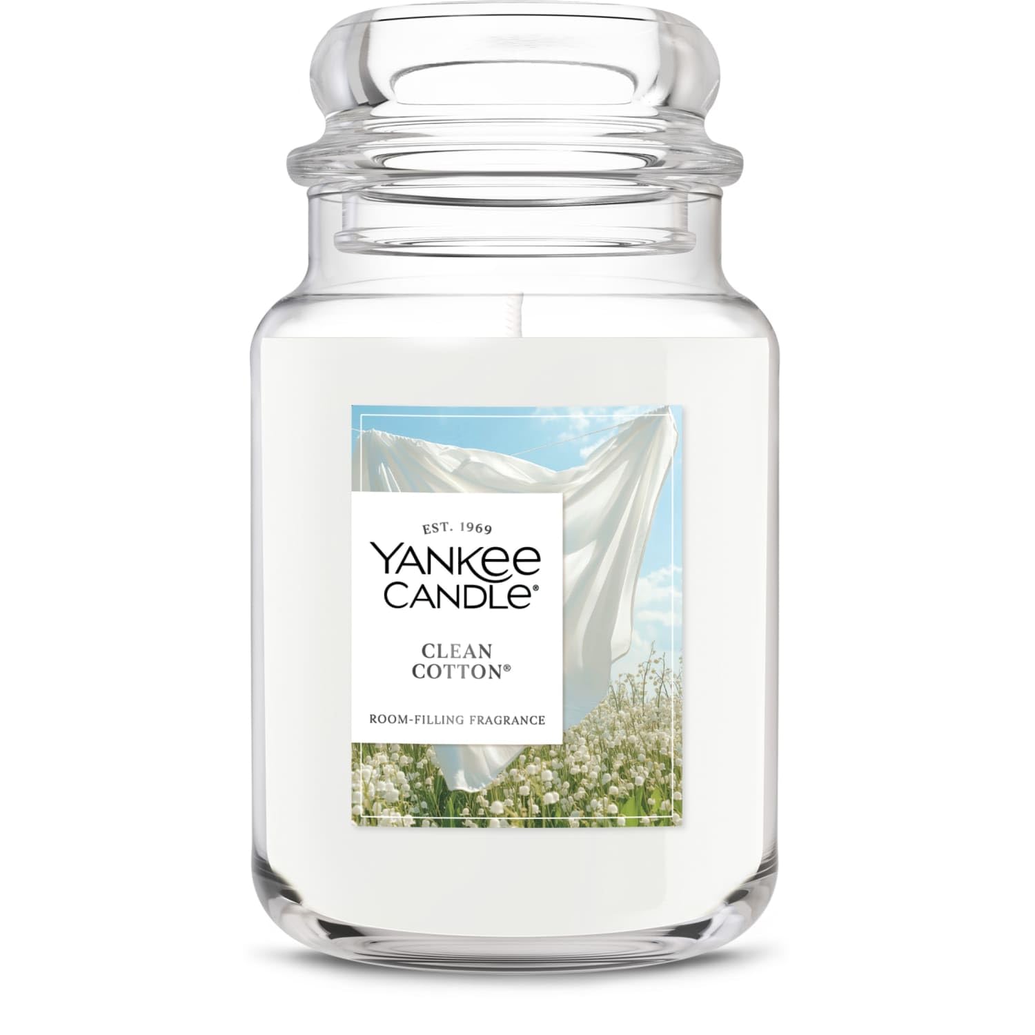 【Kiki】Yankee Candle Clean Cotton Amazon.com: Yankee Candle Clean Cotton Scented Candle, 22oz Large