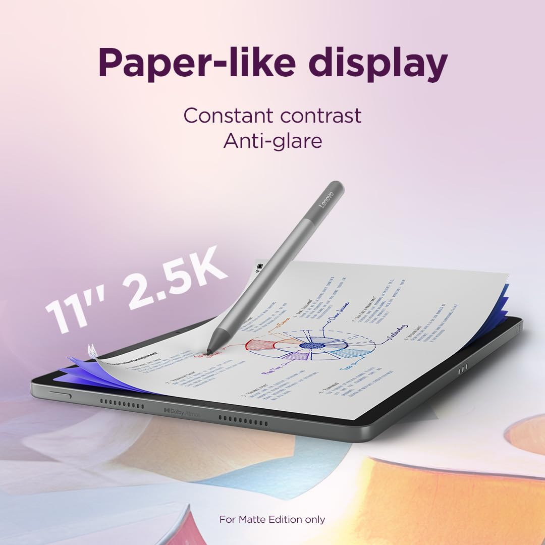 Lenovo Idea Tab - Display 11" 2.5K (2560x1600) 90Hz, Processor Mediatek Dimenity 6300, RAM 8GB, Memory 128GB, WiFi 5, Tablet Android 15, Tab Pen included - Luna Grey — view 7