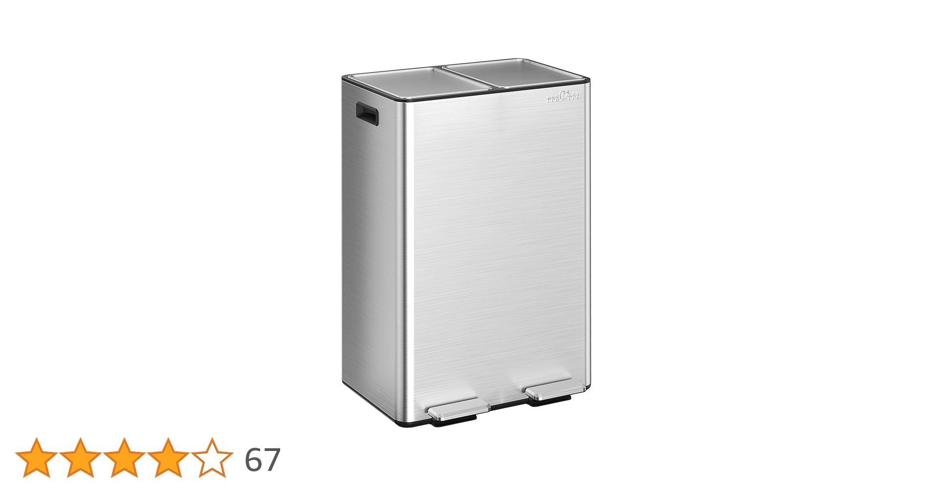 mVm ゴミ箱 60L 2×30L ダストボックス ペダル式 蓋つき ステンレス Amazon｜mVm ゴミ箱 60L 横型 2分別 2×30L ダストボックス