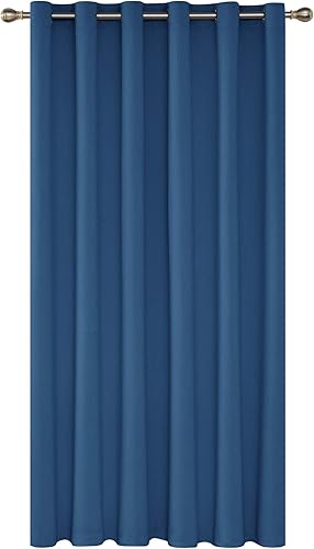 Miniatura 25 de Deconovo Darken - Cortina opaca con aislamiento térmico y ojales para sala de estar, 42 x 63 pulgadas, color blanco puro Negro,Beige claro,Azul