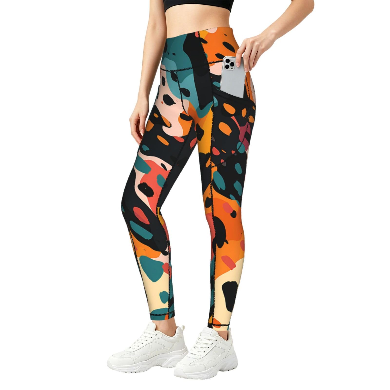 Mexpekil Leggings para mujer UK con bolsillos S-4XL