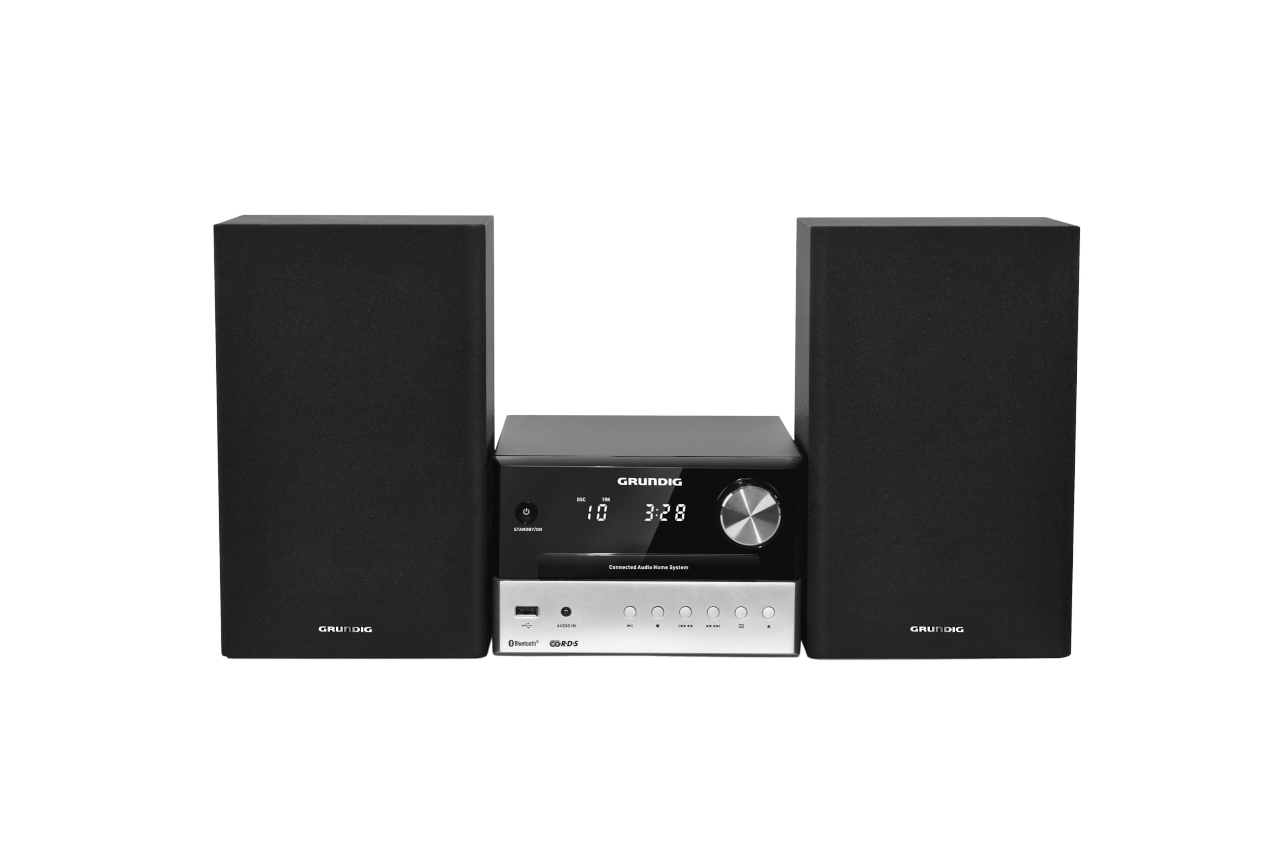 Grundig CMS 3000 BT DAB HiFi System, Czarny, 24.5 x 24.5 x 12 cm