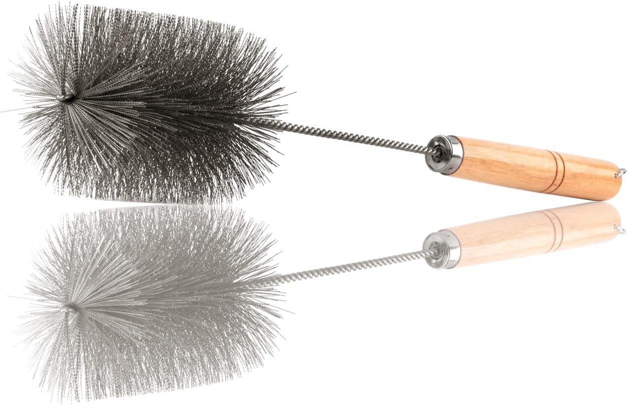 18-inch Tent Wood Burning Stove Pipe Cleaning Brush with Stainless Steel Bristles, and Chimney Cleaning Wire Brush | for All Kinds of Pipe Cleaning. (3.5IN)