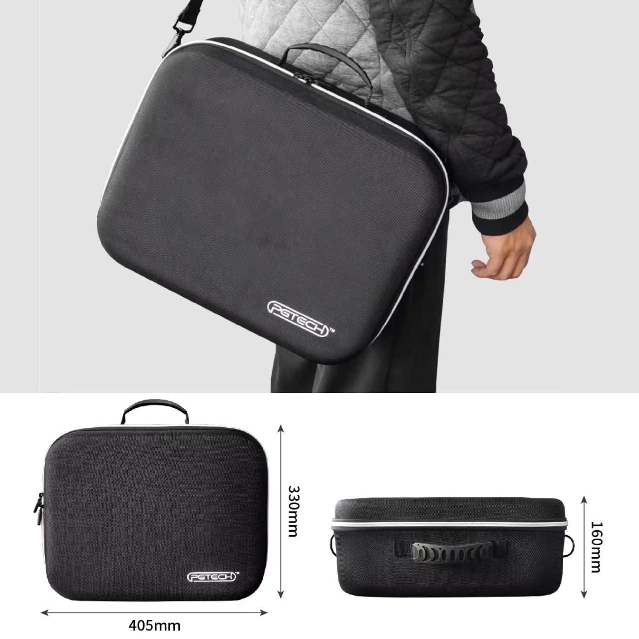 BeisDirect VR-Tragetaschen für die Reise Kompatibel mit PS VR2 All-in-One VR und Zubehör, Harter Eva Reisekoffer Aufbewahrungstasche tragbare Reisetasche für VR Headset und Griff, 40.5x33x16cm