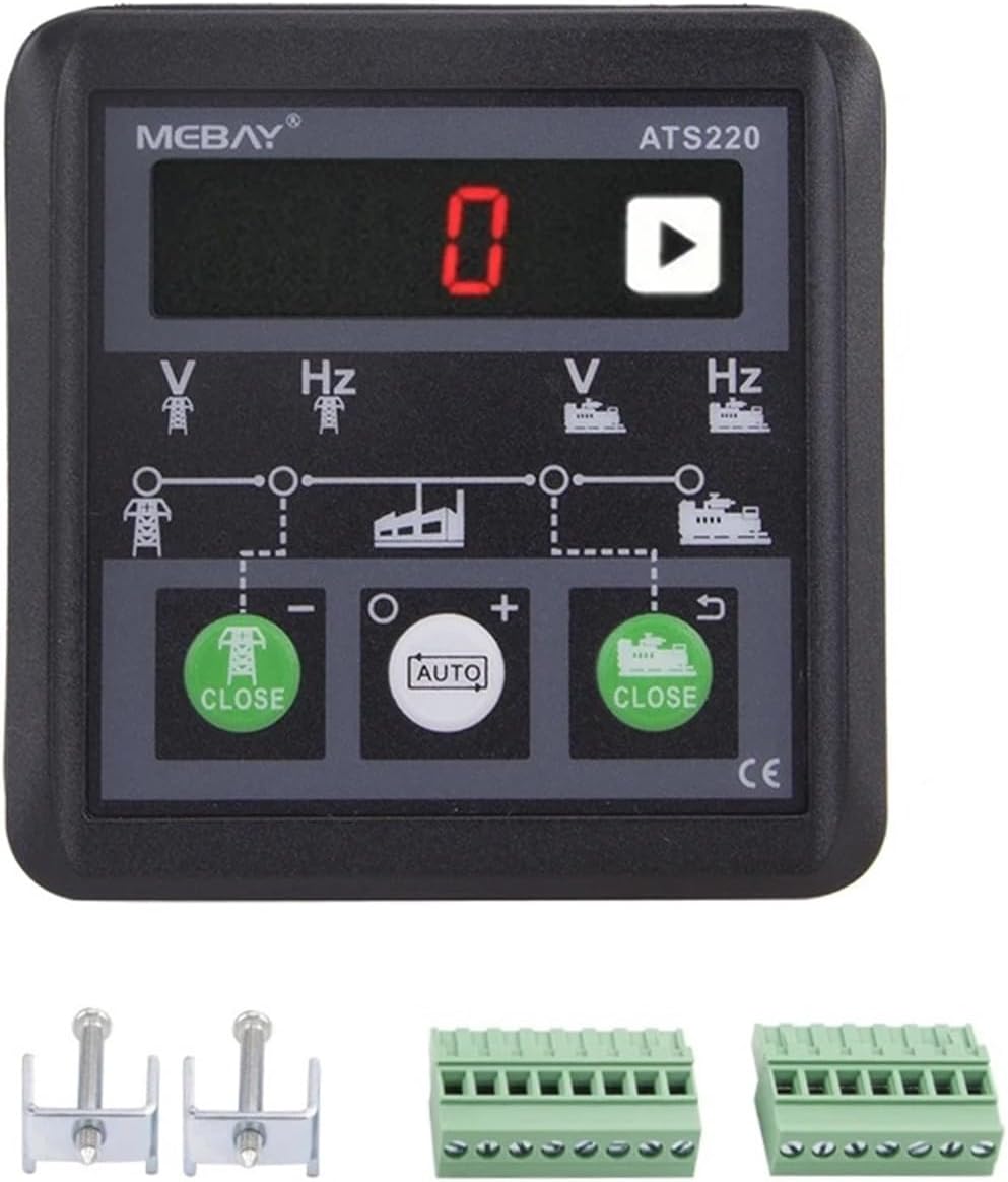 ATS220 Genset ATS Switch Controller Auto Manual LED Display Generator Control switch Module Panel 8-36V