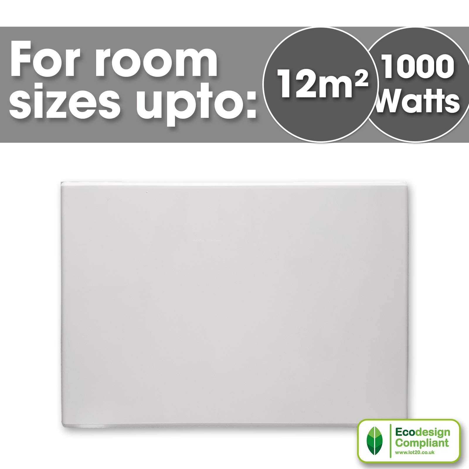 FUTURA 1000W Electric Radiator Panel Electric Heater Bathroom Safe Setback Timer Lot 20