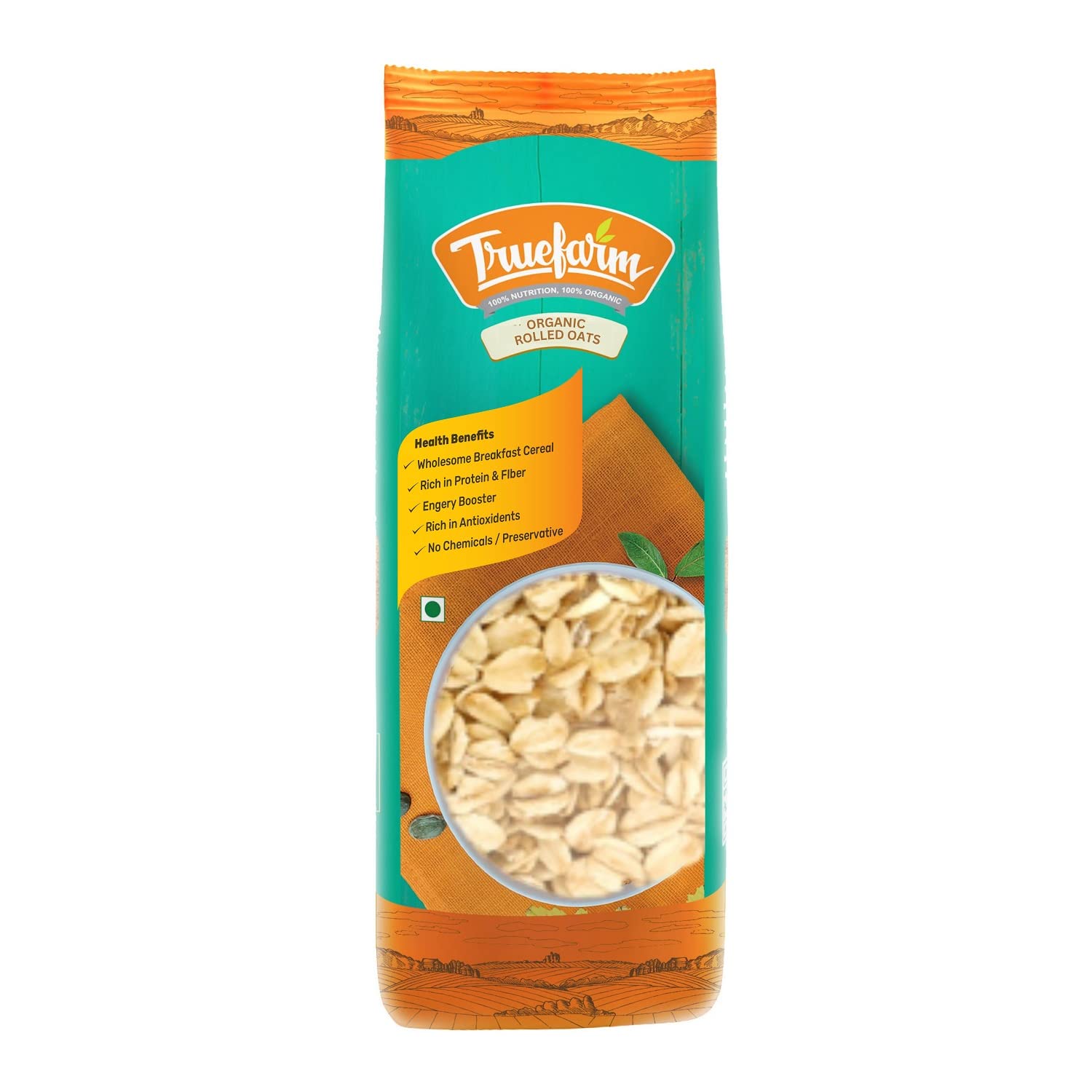 Truefarm Organic Rolled Oats | High Fibre Oats for Weight Management | Nutrient & Protein Rich Rolled Oats | Gluten & Chemical Free | NPOP Certified | Pack of 2 (500g each) (B0C5M8LVJV) Amazon Price History, Amazon Price Tracker