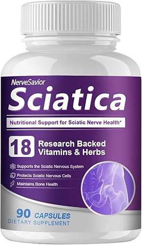 Suplemento de apoyo para el nervio de la ciática - Ácido alfa lipoico para la salud nerviosa en pies, manos y piernas - 90 cápsulas (1)