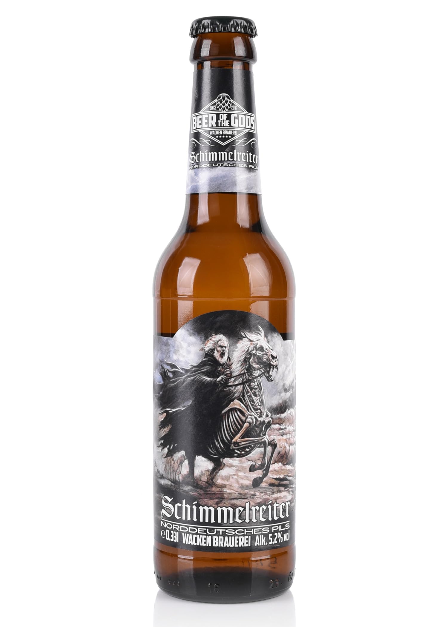 WACKEN BRAUEREI Pils Craft Beer Box 6 x 0,33 l | Flasche | SCHIMMELREITER | Viking Craftbeer Set Gift for Men | Wikinger Kraft Bier Geschenk für Männer | Party Festival Heavy Metal (6 Flaschen)