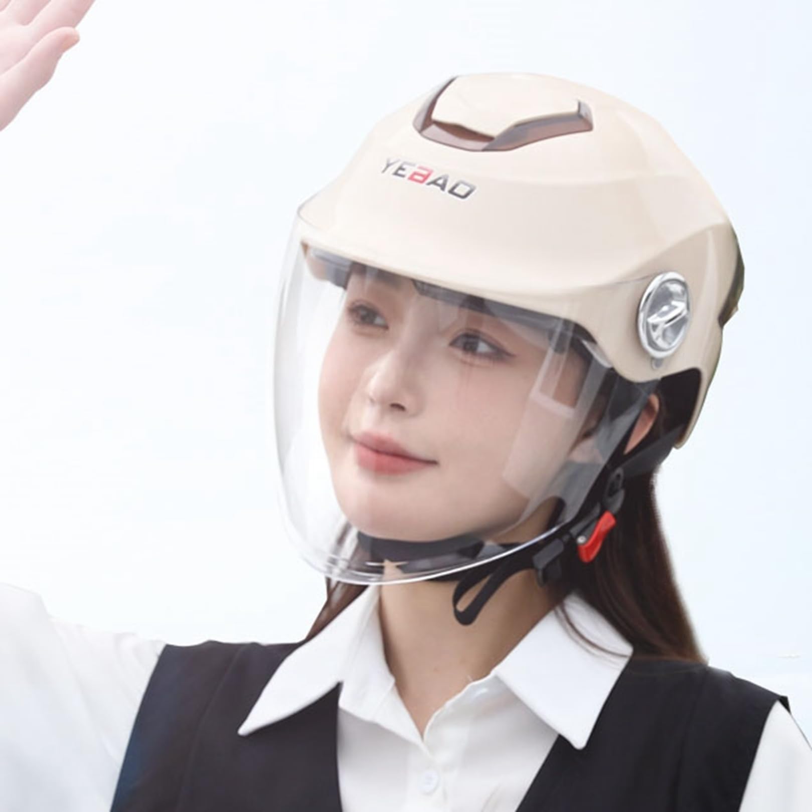 Amazon.co.jp: ヘルメット ハーフ バイク シールド付 おしゃれ