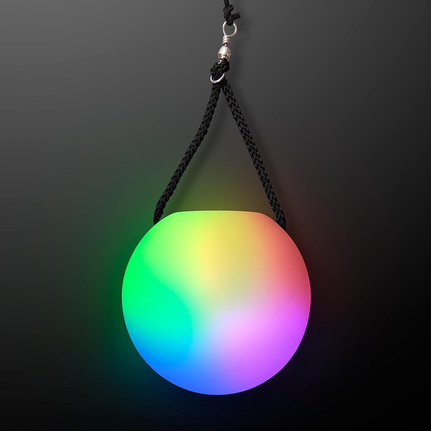 XEF 1 Pair LED POI Thrown Balls,Flow Light Up Rave Balls - Spinning LED Light Toy (Set of 2)